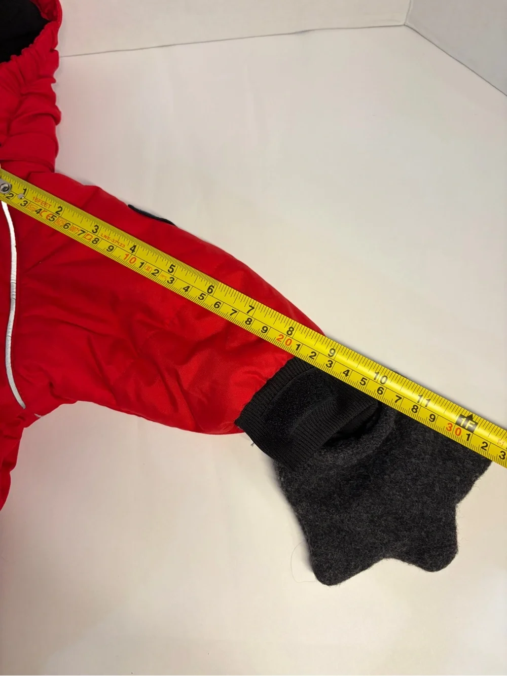 Polarn O. Pyret Red Hooded baby 4-6m Snowsuit with wool mittens